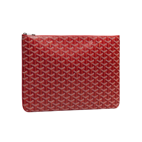 Pochette plate motif monogramme