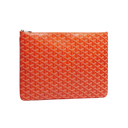 Pochette plate motif monogramme